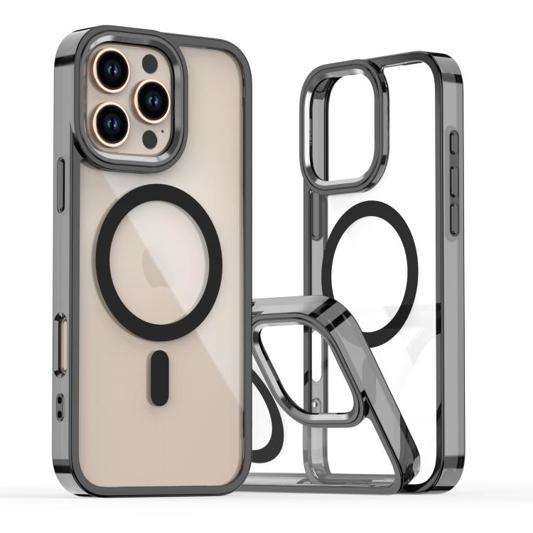 Funda Magnética para iPhone 16 Pro Max Magsafe Transparente (Negra)