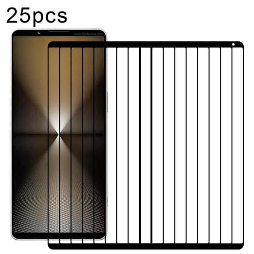 Película de Vidrio Templado para Sony Xperia 1 IV 25 Piezas Pantalla Completa Aluminio