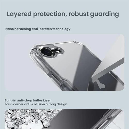 Funda para iPhone 16E Nillkin Ultra Clear PC y TPU (Transparente)
