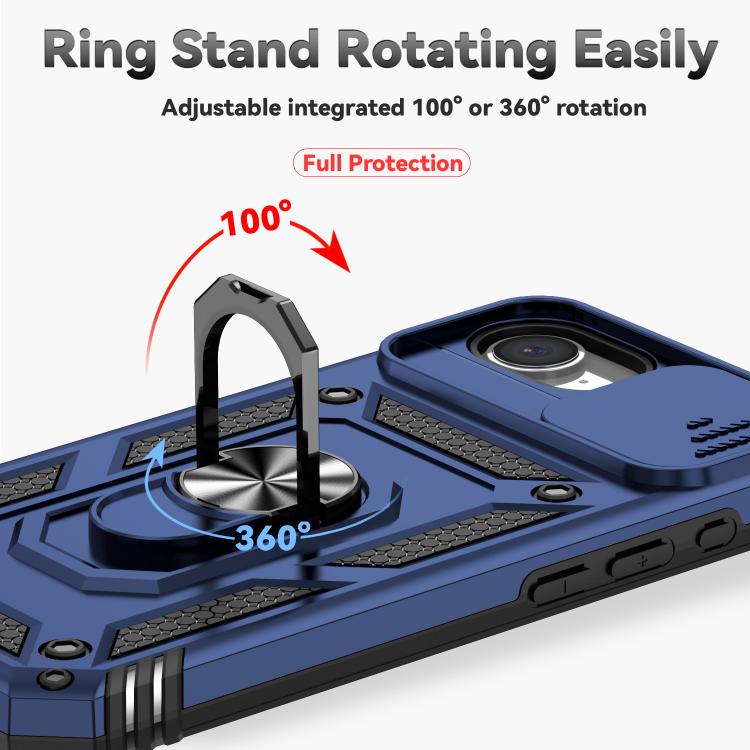 Funda para Teléfono Camshield iPhone 16E Soporte Deslizante (Azul)