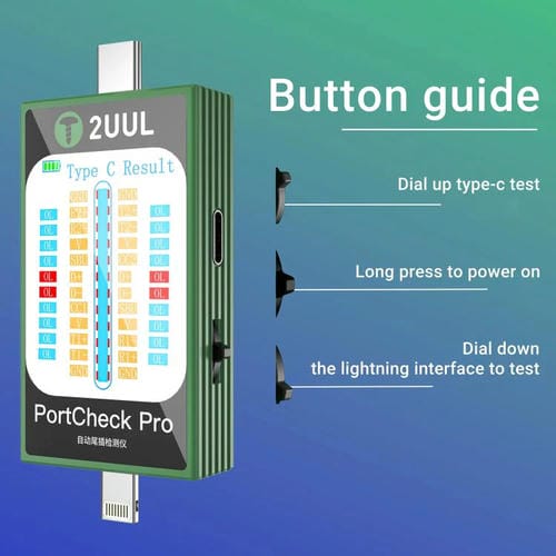 Automatic Rear Plug Detector with Lighting Interface and Type C 5 V 2 A 2Uul Pw31 Portcheck Pro