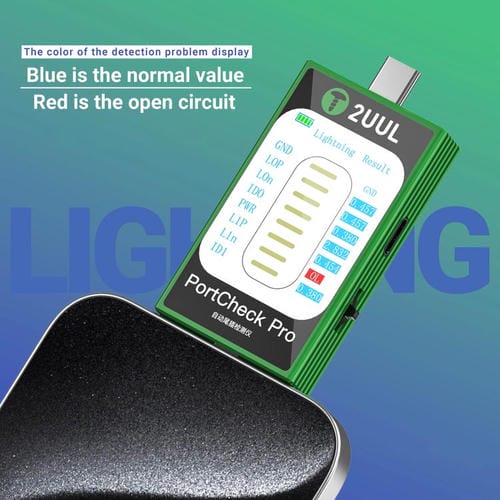 Détecteur automatique de prises arrière avec interface d'éclairage et type C 5 V 2 A 2Uul Pw31 Portcheck Pro