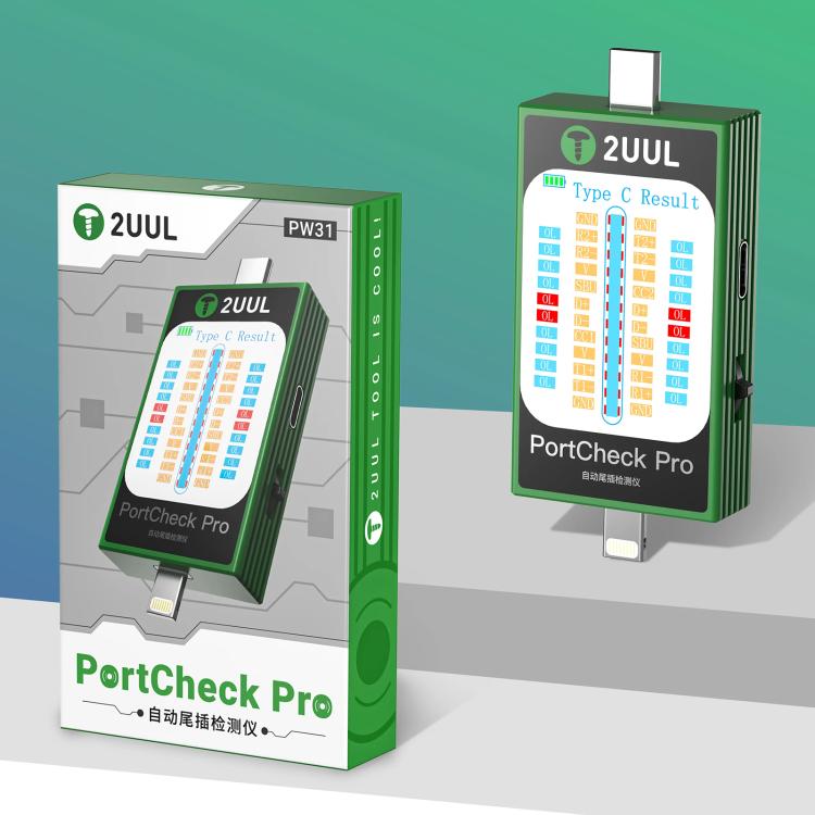 Automatischer Steckdosen-Detektor mit Beleuchtungs- und Typ-C-Schnittstelle 5 V 2 A 2Uul Pw31 Portcheck Pro