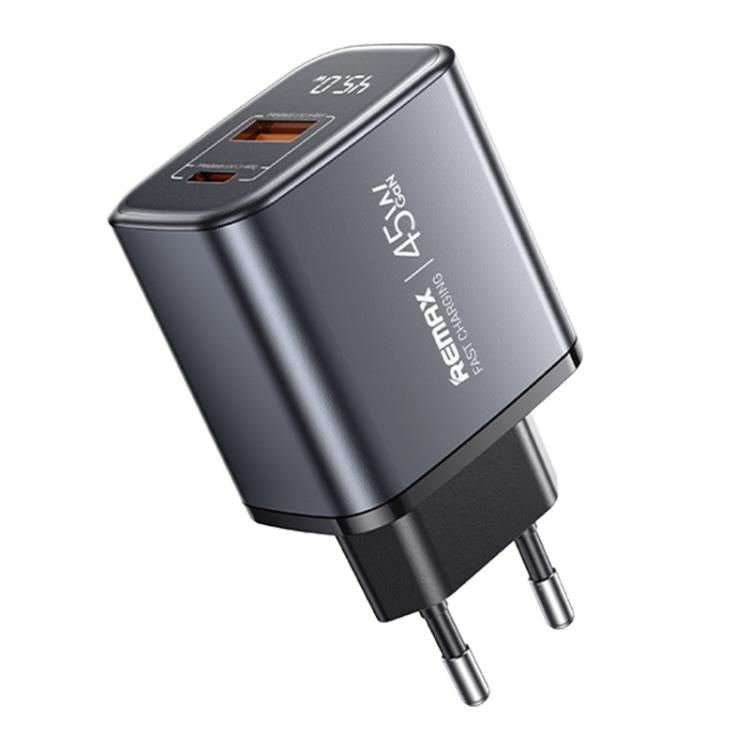 Cargador rápido Remax U2-Ac 45 W con Pantalla Digital GaN USB y Tipo C (UE)