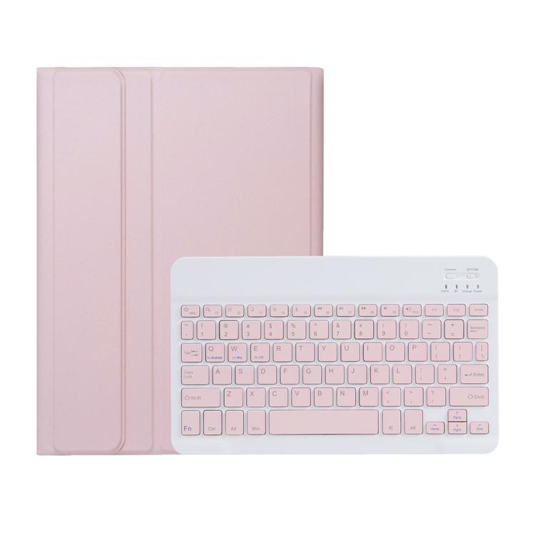 Funda de Cuero para Honor Pad X9 Pro 11.5 con Teclado Bluetooth Desmontable (Rosa y Blanco)