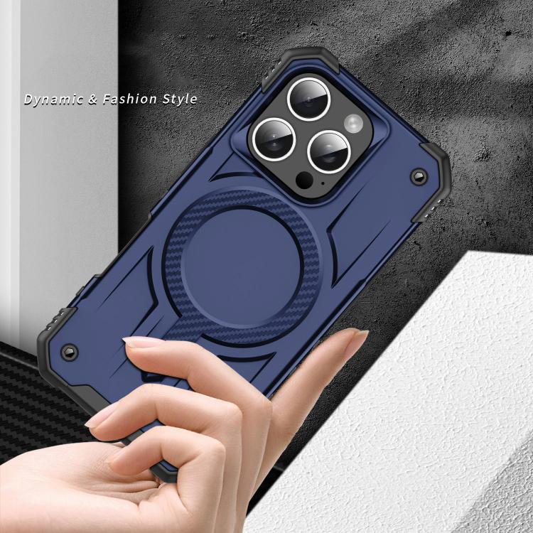 Funda híbrida TPU y PC Straship Magsafe para iPhone 16 Pro Max (Azul)