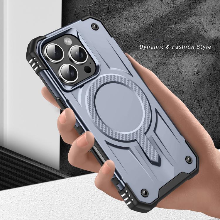 Funda híbrida TPU y PC Straship Magsafe para iPhone 16 Pro (Gris)