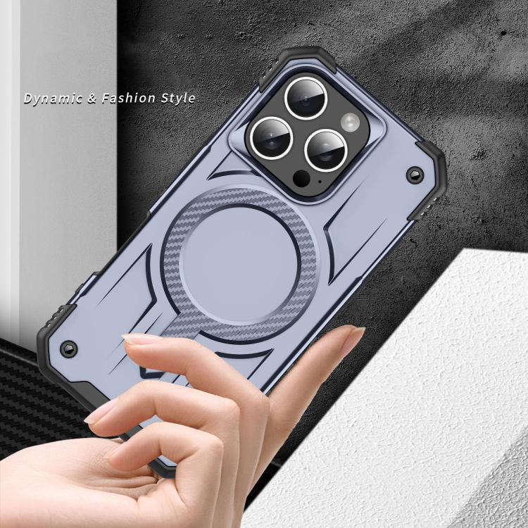 Funda híbrida TPU y PC Straship Magsafe para iPhone 16 Pro (Gris)