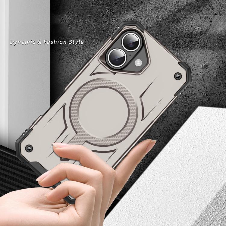 Funda híbrida TPU y PC Straship Magsafe para iPhone 16 (Dorada)