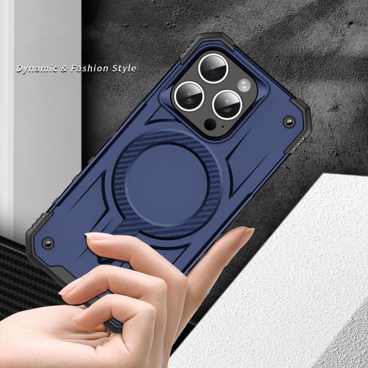 Funda híbrida TPU y PC Straship Magsafe para iPhone 15 Pro (Azul)