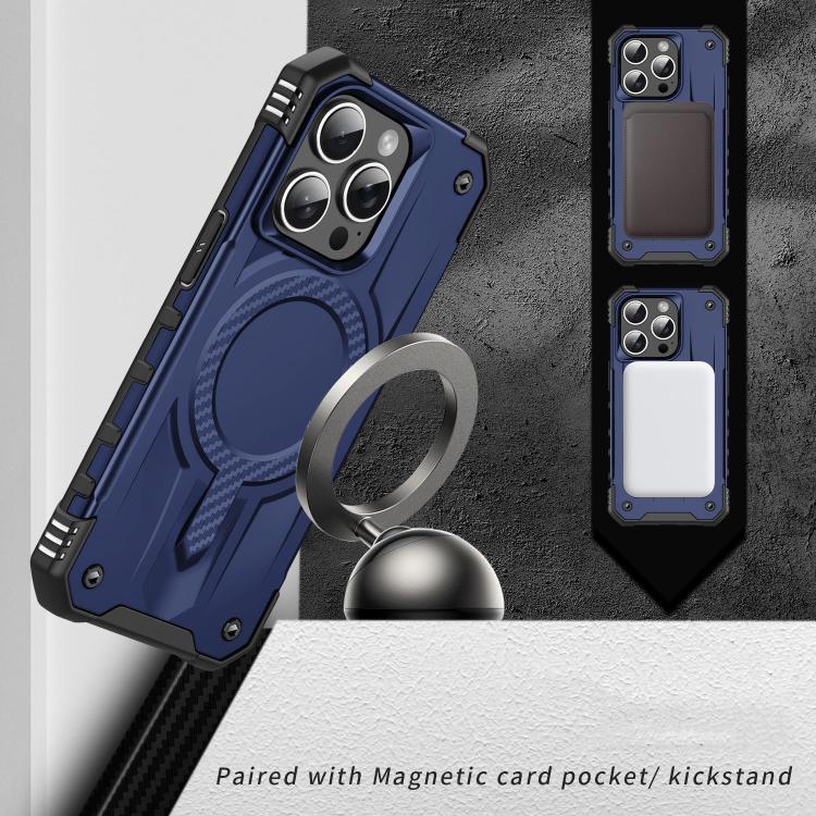 Funda híbrida TPU y PC Straship Magsafe para iPhone 15 Pro (Azul)