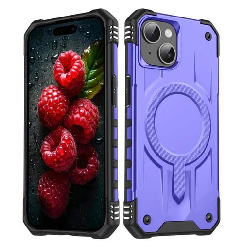 Funda híbrida TPU y PC Straship Magsafe para iPhone 15 (Morada)