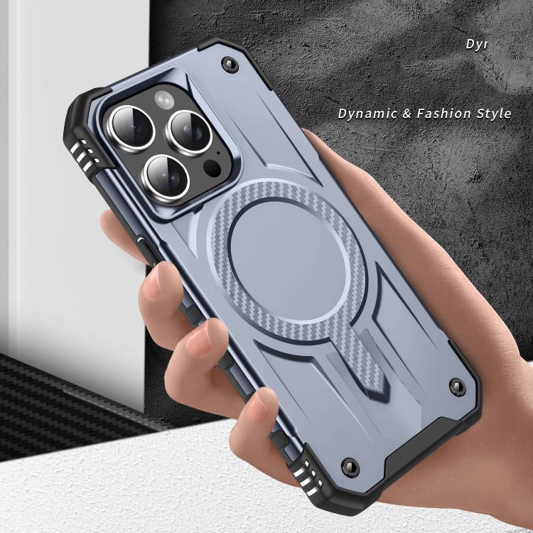 Funda híbrida TPU y PC Straship Magsafe para iPhone 14 Pro (Gris)