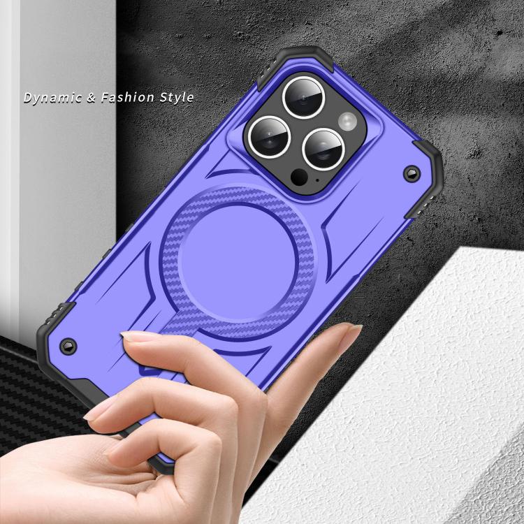 Funda híbrida TPU y PC Straship Magsafe para iPhone 14 Pro (Morada)