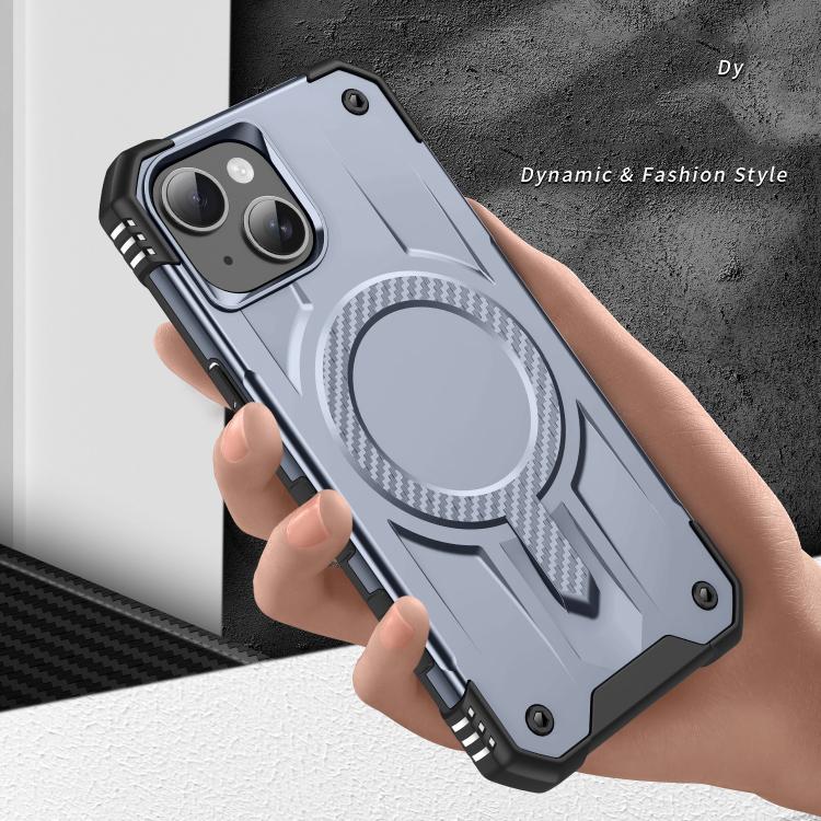 Funda híbrida TPU y PC Straship Magsafe para iPhone 14/13 (Gris)