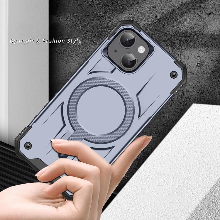 Funda híbrida TPU y PC Straship Magsafe para iPhone 14/13 (Gris)
