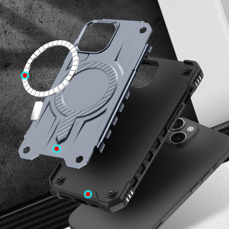 Funda híbrida TPU y PC Straship Magsafe para iPhone 14/13 (Gris)