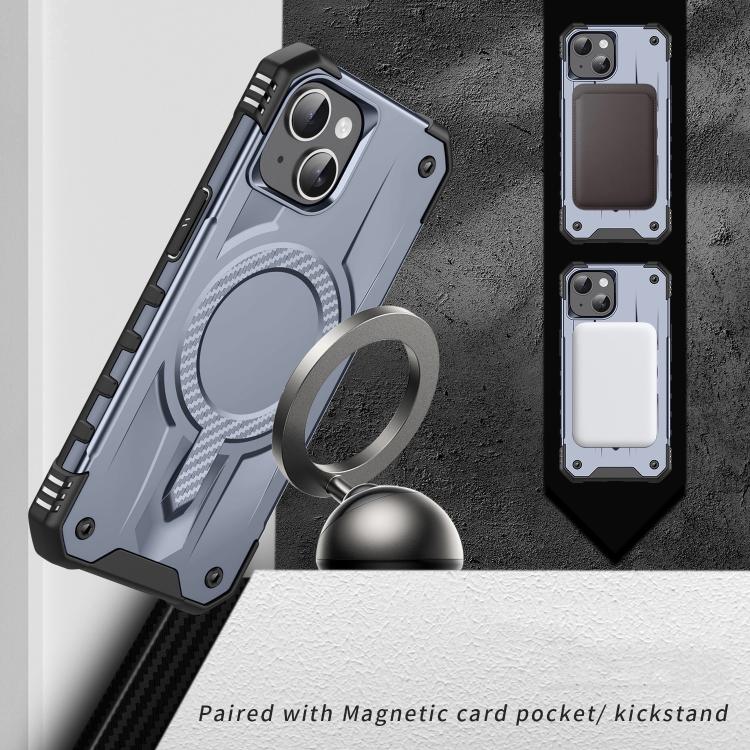 Funda híbrida TPU y PC Straship Magsafe para iPhone 14/13 (Gris)