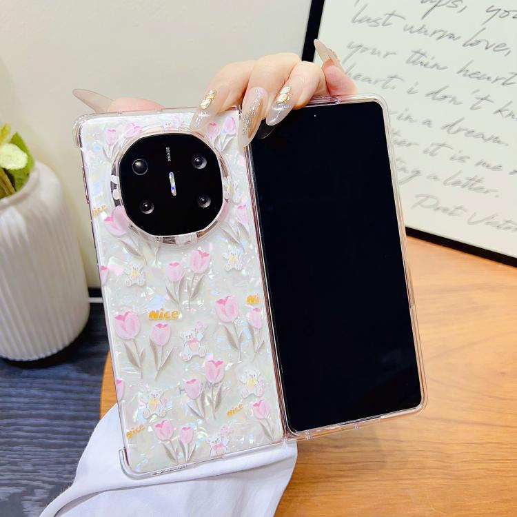 Funda Protectora Huawei Mate X6 con Diseño de Flores y Textura (Tulipán)