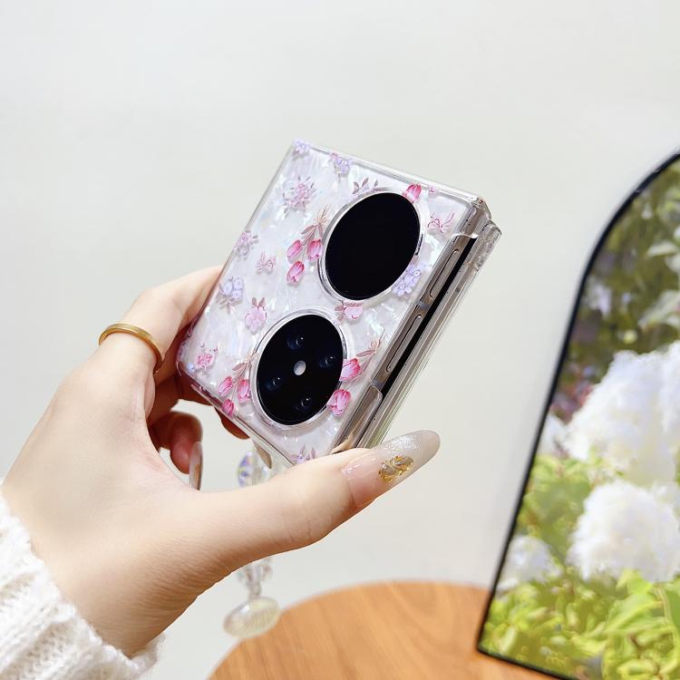 Funda Protectora para Huawei Pocket 2 con Textura y Diseño de Flores (Tulipán)