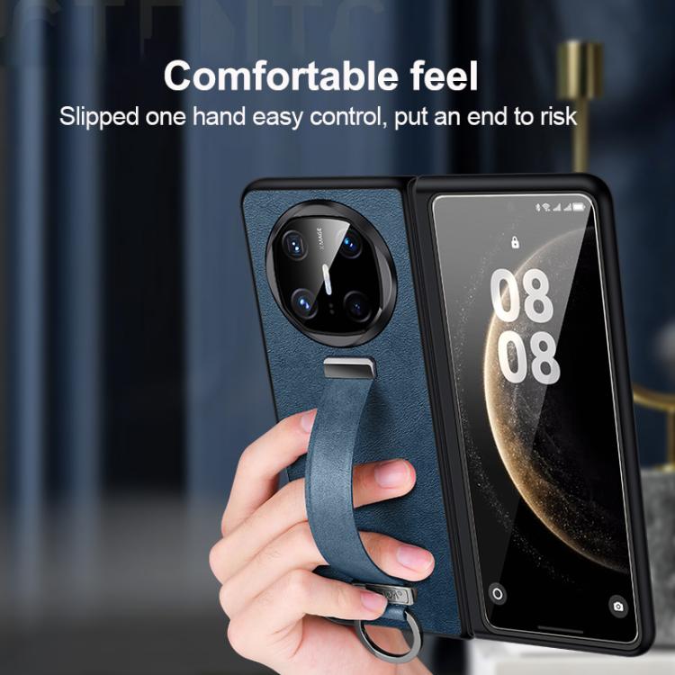 Funda para Teléfono Sulada PC Hybrid Leather Texture Skin Feel a Prueba de Golpes para Huawei Mate X6 (Azul)