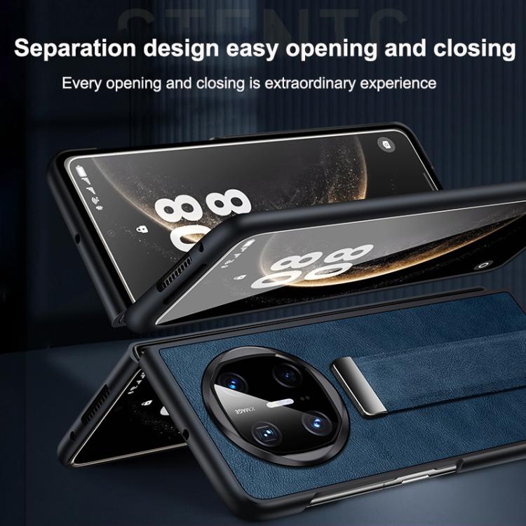 Funda para Teléfono Sulada PC Hybrid Leather Texture Skin Feel a Prueba de Golpes para Huawei Mate X6 (Azul)