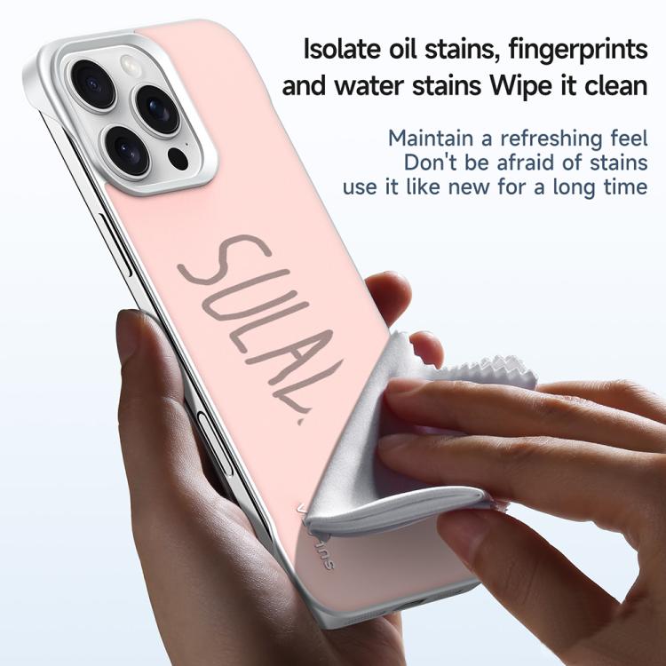 Funda para iPhone 15 Pro Sulada Skin Feel Cuero Líquido a Prueba de Golpes (Blanca)