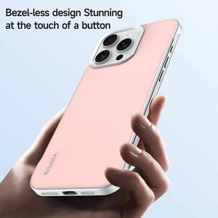 Funda para iPhone 15 Pro Sulada Skin Feel Cuero Líquido a Prueba de Golpes (Blanca)