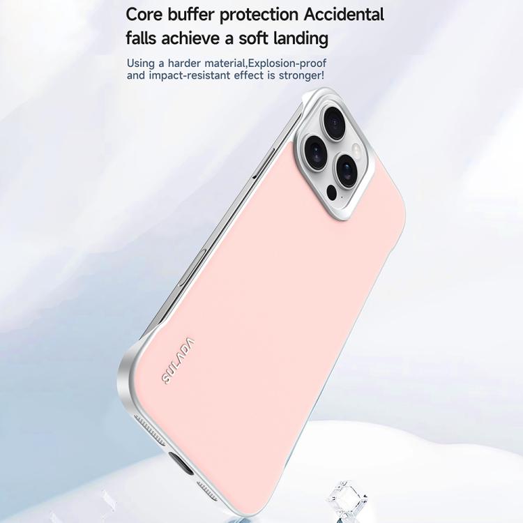 Funda para iPhone 15 Pro Sulada Skin Feel Cuero Líquido a Prueba de Golpes (Blanca)
