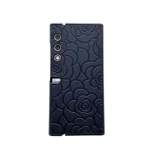 Funda Protectora con Estampado de Camelia y Monedero para Honor V (Negra)