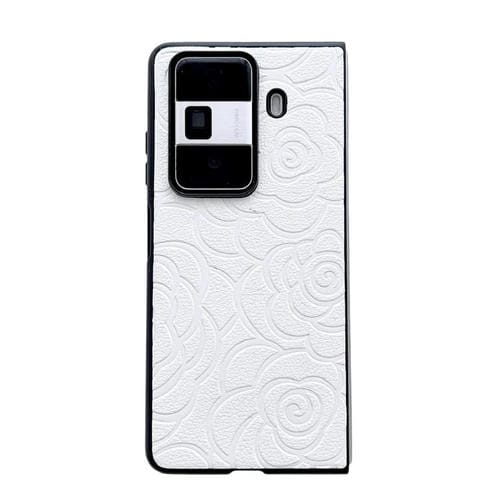 Funda Protectora para Honor Magic V2 con Estampado de Camelia Impression (Blanca)