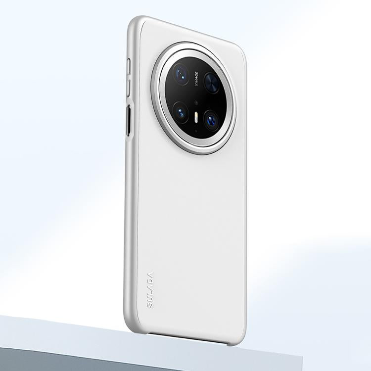 Funda para Teléfono Sulada Skin Feel Cuero Líquido a Prueba de Golpes para Huawei Mate 70 Pro (Blanca)