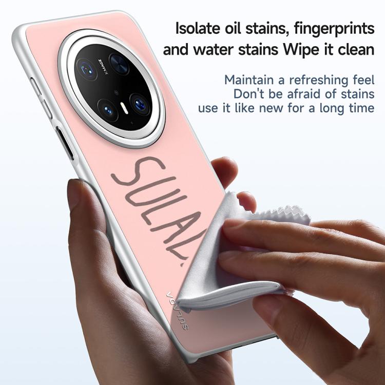 Funda para Teléfono Sulada Skin Feel Cuero Líquido a Prueba de Golpes para Huawei Mate 70 Pro (Blanca)