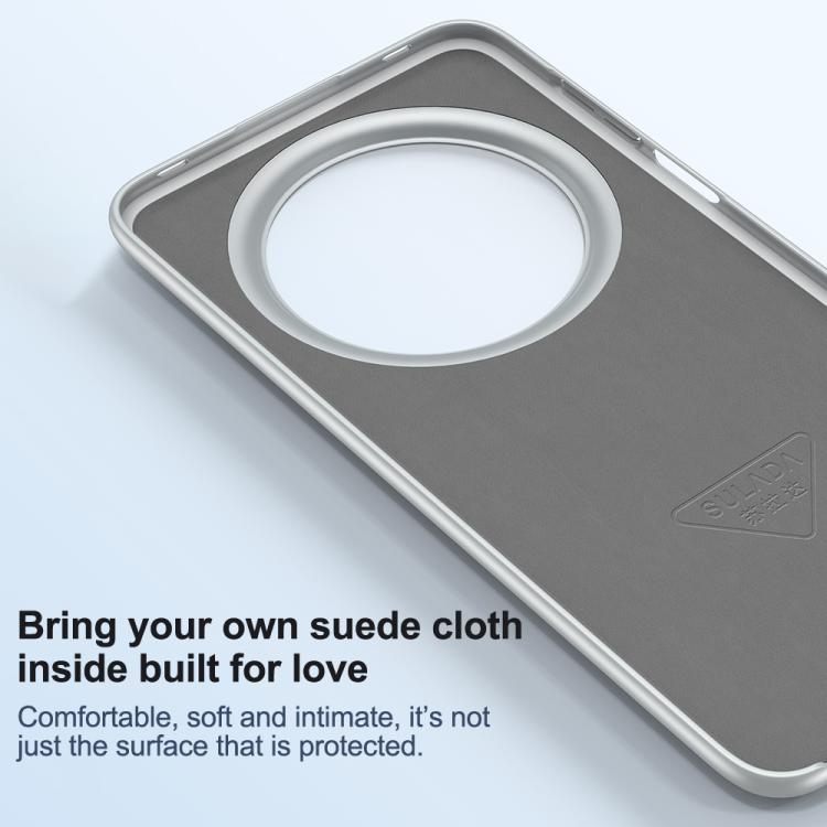 Funda para Teléfono Sulada Skin Feel Cuero Líquido a Prueba de Golpes para Huawei Mate 70 Pro (Blanca)
