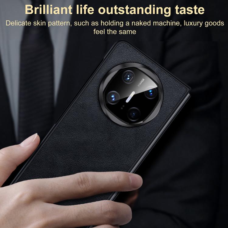 Funda de Cuero Híbrida TPU a Prueba de Golpes para Huawei Mate X6 Sulada (Marrón)
