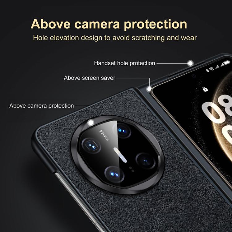 Funda de Cuero Híbrida TPU a Prueba de Golpes para Huawei Mate X6 Sulada (Marrón)