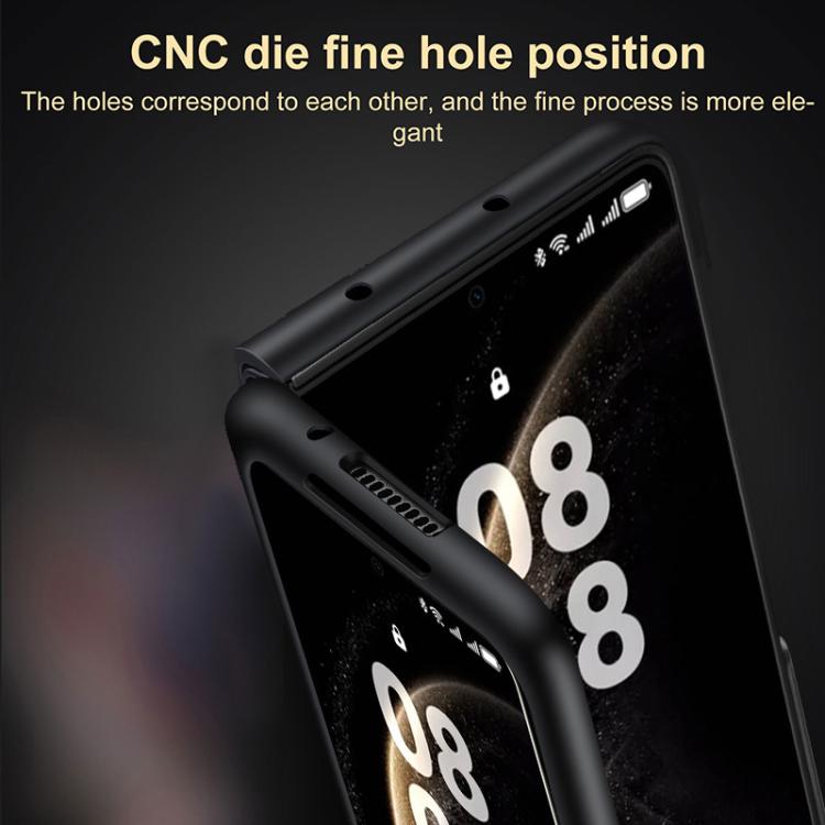 Funda Híbrida de Cuero y TPU para Huawei Mate X6 Sulada a Prueba de Golpes (Negro)