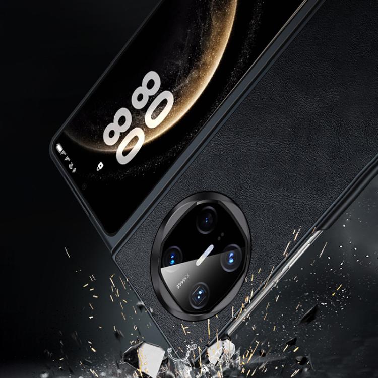 Funda Híbrida de Cuero y TPU para Huawei Mate X6 Sulada a Prueba de Golpes (Negro)