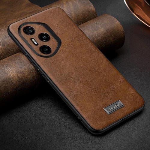 Funda de Teléfono Cuero Híbrido TPU para Honor 300 Pro Sulada (Marrón)