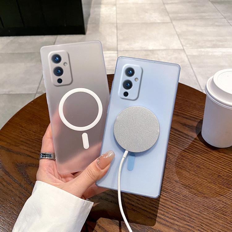 Funda para Teléfono OnePlus 9 Protección Frío Hielo Orificios Finos Magsafe (Gris Titanio)
