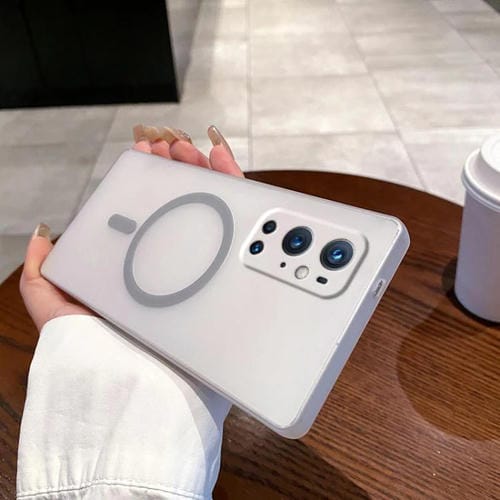 Funda para Teléfono OnePlus 9 Pro Magsafe Ice Fog con Orificio Fino (Gris Titanio)