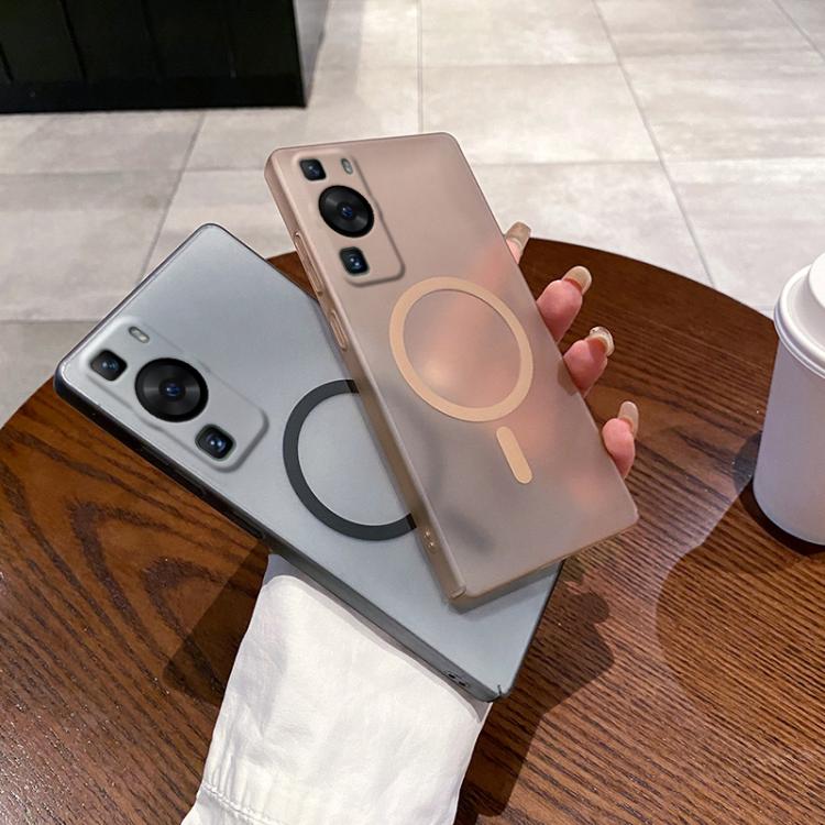 Funda para Teléfono Huawei P60 con Orificio Fino y Protección Contra Niebla y Hielo Magsafe (Blanca)