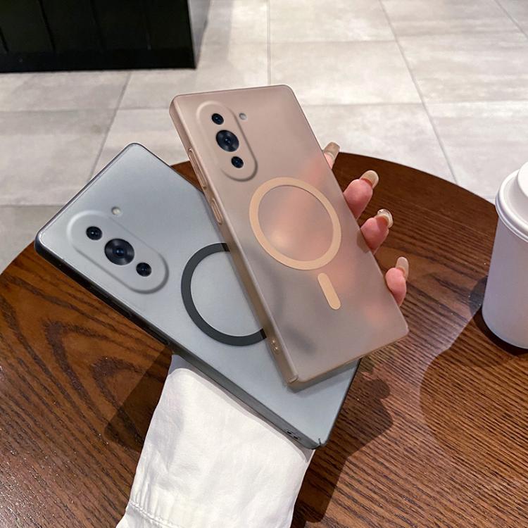 Funda para Teléfono Huawei Nova 10 con Orificio Fino y Protección contra Niebla y Hielo Magsafe (Azul Transparente)