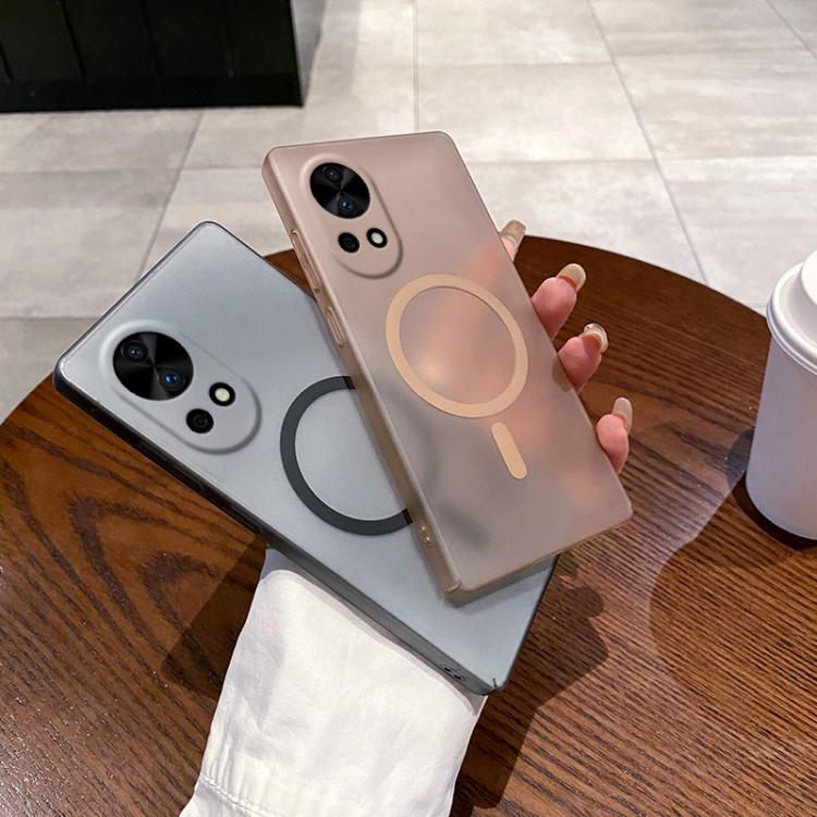 Funda para Teléfono Huawei Nova 12 Pro con Orificio Fino y Protección Contra Niebla y Hielo Magsafe (Gris Titanio)