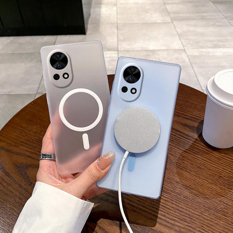 Funda para Teléfono Huawei Nova 12 Pro con Orificio Fino y Protección Contra Niebla y Hielo Magsafe (Gris Titanio)