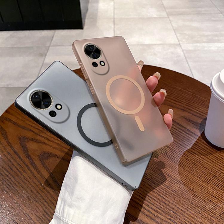 Funda para Teléfono Huawei Nova 13 con Orificio Fino y Protección Contra Niebla y Hielo Magsafe (Azul Transparente)