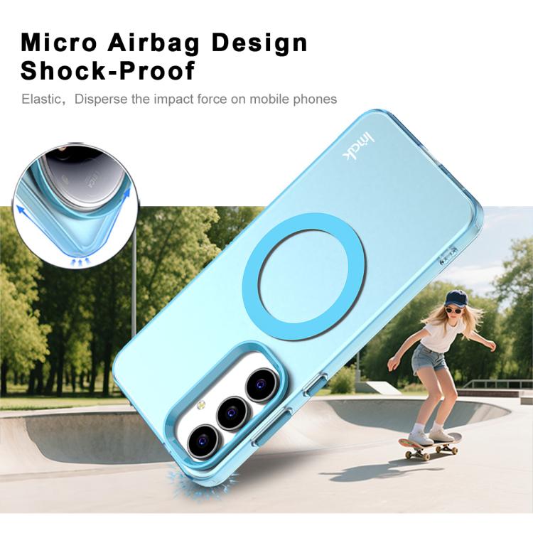Funda IMAK Candy Series MagSafe a prueba de golpes para Samsung Galaxy S25 FE 5G (azul)