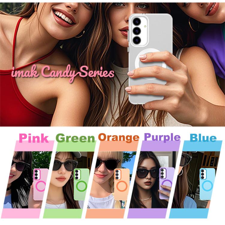 Funda IMAK Candy Series MagSafe a prueba de golpes para Samsung Galaxy S25 FE 5G (azul)