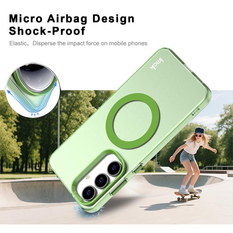Funda IMAK Candy Series MagSafe a prueba de golpes para Samsung Galaxy S25 FE 5G (verde)