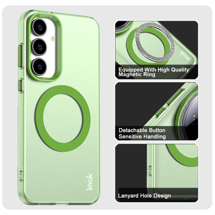 Funda IMAK Candy Series MagSafe a prueba de golpes para Samsung Galaxy S25 FE 5G (verde)